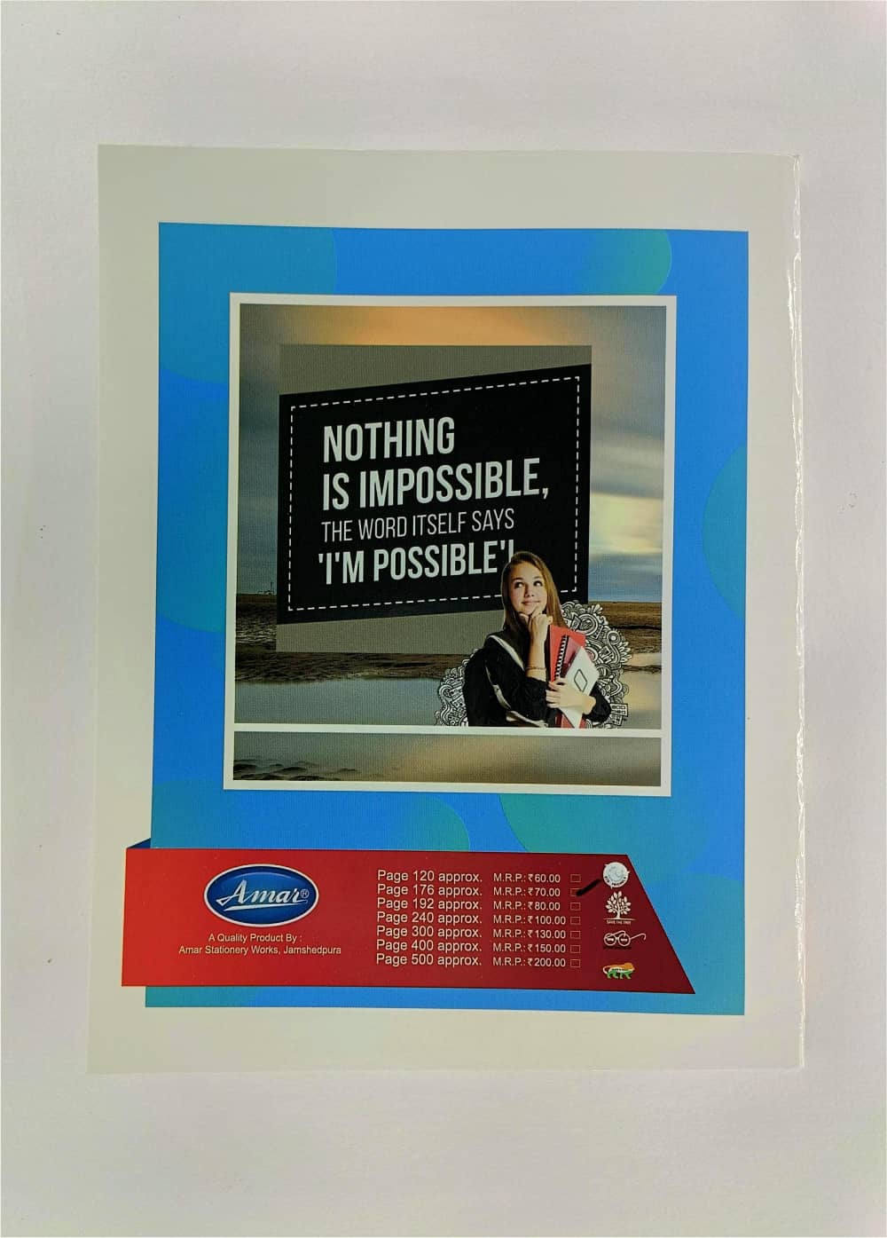 Amar Single Line/Rule Notebook pg 176