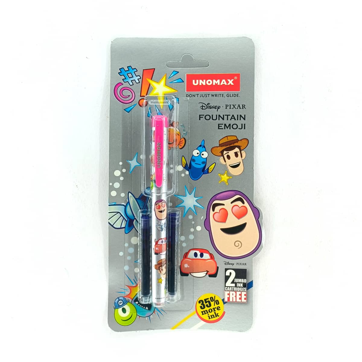 Unomax Fountain Pen (2 Jumbo Ink Cartridges Free)