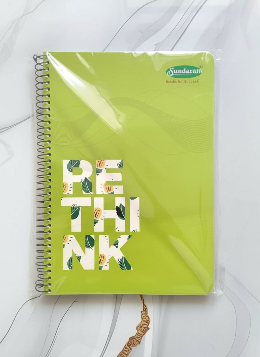 Sundaram A4 Single Line Spiral Notebook