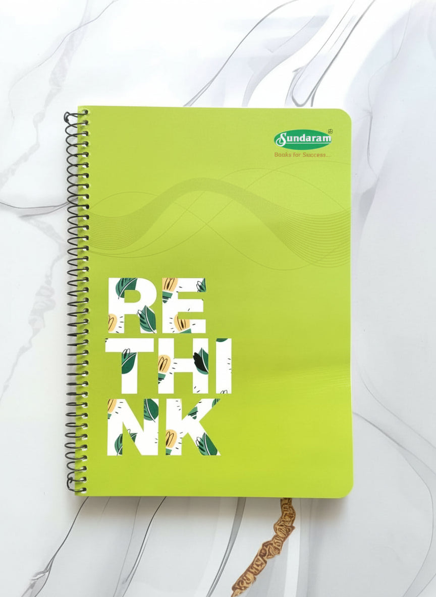 Sundaram A4 Single Line Spiral Notebook