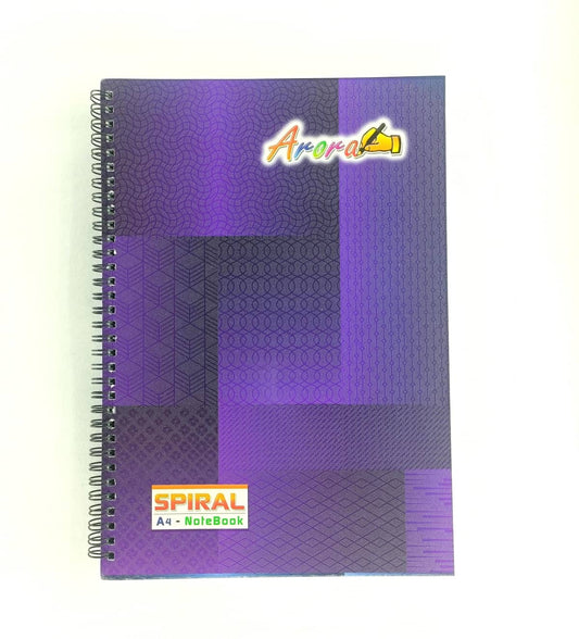 Arora A4 Spiral Notebook pg 200