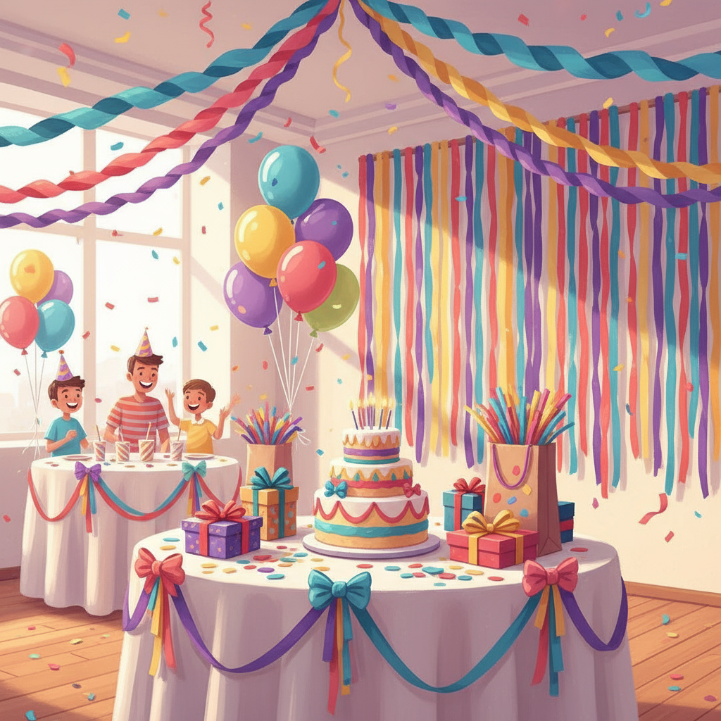 Paper Ribbon (Birthday Decoration Ribbon)