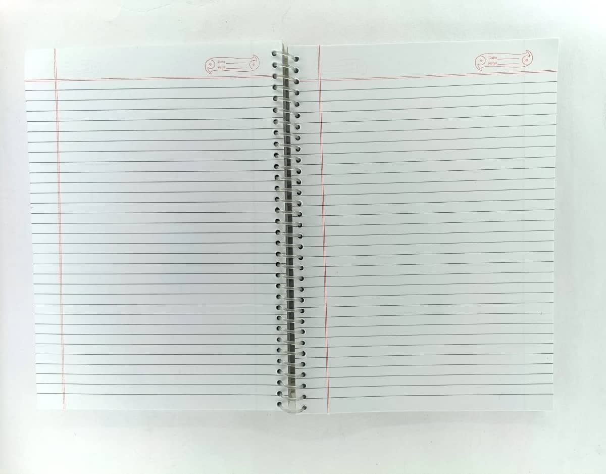 Arora A4 Rule / Single Line Spiral Notebook pg 300