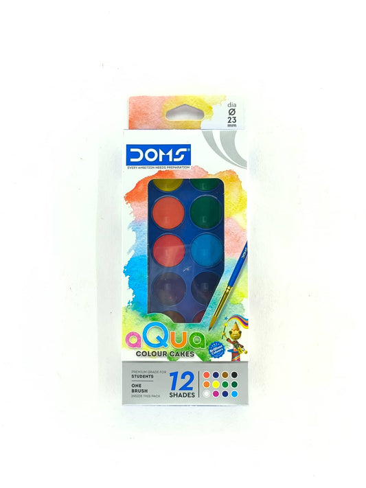 Doms Aqua Colour Cakes 12 Shades
