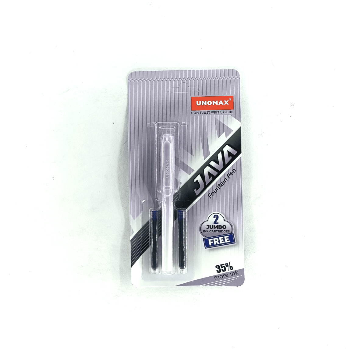 Unomax Java Fountain Pen (2 Jumbo Ink Cartridges Free)