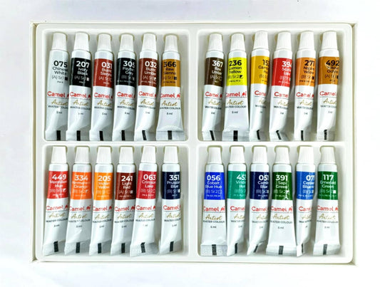 Camel Artist Water Colour Tubes (24 Shades) 5 ml