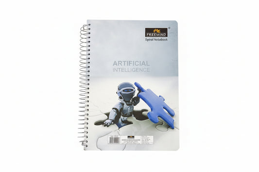 SPIRAL Notebook with 'Artificial Intelligence' design on a dark surface